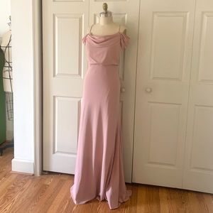 Jenny Yoo Sabine Crepe de Chine Whipped Apricot